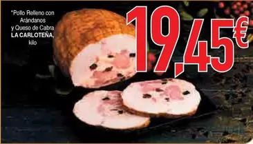 La Carloteña - Pollo Relleno Con Arándanos Y Queso De Cabra