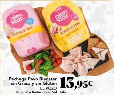 El Pozo - Pechuga Pavo Bienstar Sin Grasa Y Sin Gluten