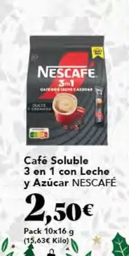 Nescafé - Café Soluble 3 En 1 Con Leche Y Azúcar