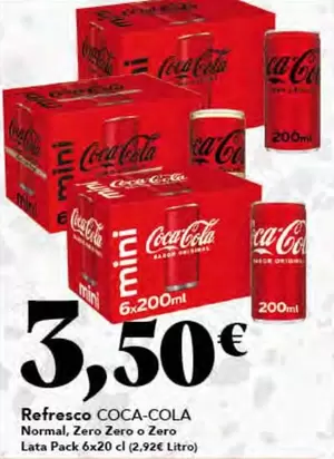 Coca-Cola - Refresco Normal, Zero Zero O Zero