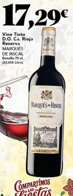 Marqués de Riscal - Vino Tinto D.o. Ca. Rioja Reserva