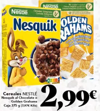 Nestlé - Cereales Nesquik Al Chocolate O Golden Grahams