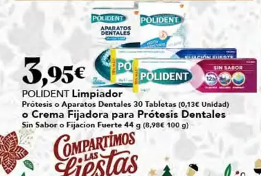 polident - Limpiador Proteis O Aparatos Dentales 30 Tabletas