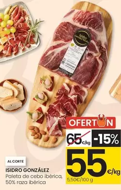 Isidro Gonzalez - Paleta De Cebo Iberica, 50% Raza Iberica