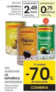 La Española - Aceituna Negra Sin Hueso