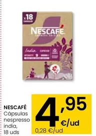 Nescafé - Cápsulas Nespresso India
