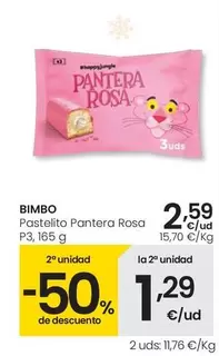 Bimbo - Pastelito Pantera Rosa 