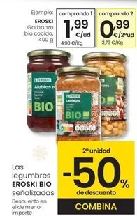 Eroski - Garbanzo Bio Cocido