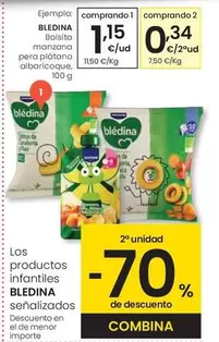 Bledina - Bolsita Manzana Para Platano Albaricoque