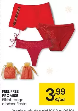 Feel Free Promise - Bikini, Tanga O Boxer Fiesta