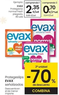 Evax - Protegeslip Normal Fresh Plegado