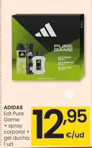 Adidas - Edt Pure Game + Spray Corporal + Gel Ducha