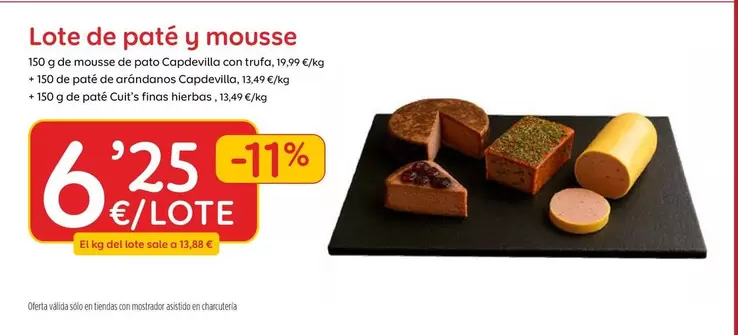 Lote De Pate Y Mousse