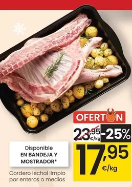 Cordero Lechal Limpio Por Enteros O Medios