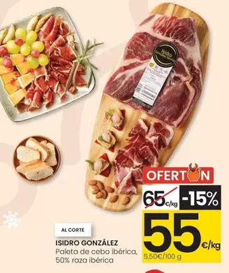 Isidro Gonzalez - Paleta De Cebo Ibérica, 50% Raza Ibérica 