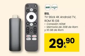 Bsl - Tv Stick 4k Android Tv, Rom 16 Gb