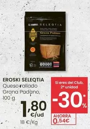 Eroski Seleqtia - Queso Rallado Grana Padano