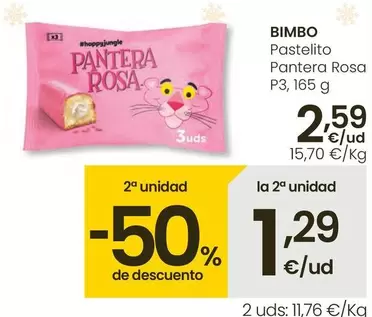Bimbo - Pastelito Pantera Rosa P3