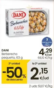 Dani - Berberecho Pequeño, 63 G