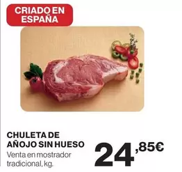 Chuleta De Añojo Sin Hueso