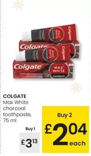 Colgate - Max White Charcoal Toothpaste