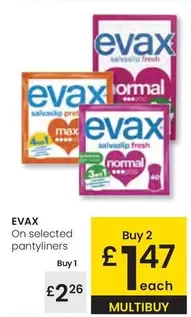 Evax - On Selected Pantyliners
