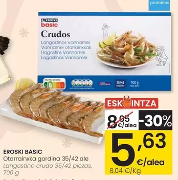 Eroski Basic - Langostino Crudo 
