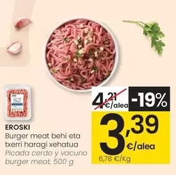 Eroski - Picada Cerdo Y Vacuno Burger Meat