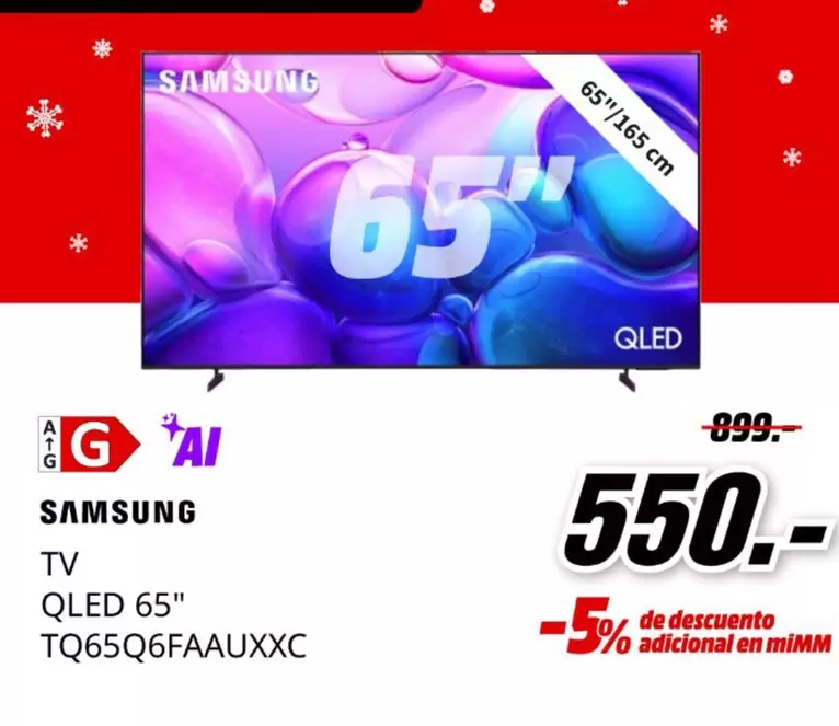 Samsung - Tv Qled 65" Tq65q6faauxxc