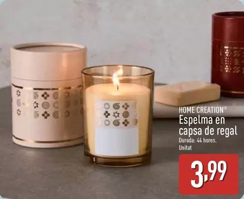 Home Creation - Espelma En Capsa De Regal