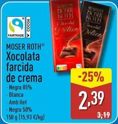 Moser Roth - Xocolata Farcida De Crema