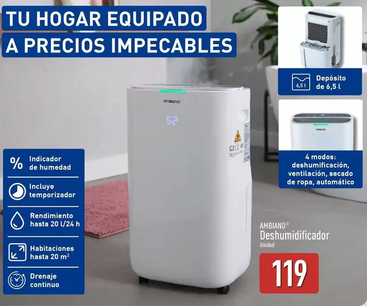 Ambiano - Deshumidificador 