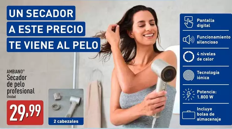 Ambiano - Secador De Pelo Profesional