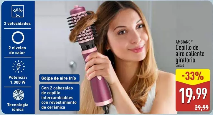 Ambiano - Cepillo De Aire Caliente Giratorio