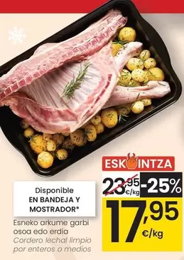 Cordero Lechal Limpio Por Enteros O Medios