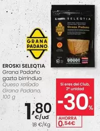 Eroski Seleqtia - Queso Rallado Grana Padano