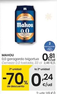 Mahou - Cerveza 0.0 Tostada