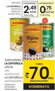 La Española - Aceituna Negra Sin Hueso