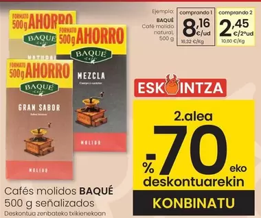 Baqué - Cafe Molido Natural