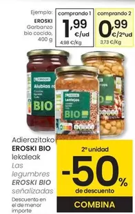 Eroski - Garbanzo Bio Cocido