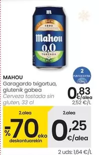 Mahou - Cerveza Tostada Sin Gluten