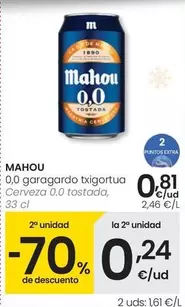 Mahou - Cerveza 0,0 Tostada