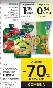 Bledina - Bolsita Manzana Pera Plátano Albaricoque