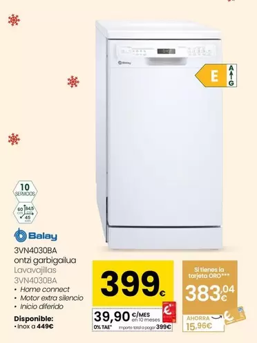Balay - Lavavajillas 3VN4030BA