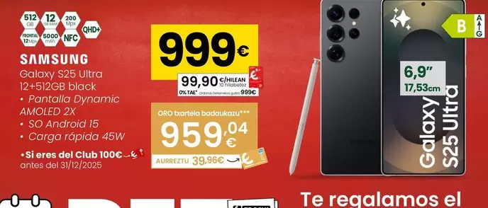 Samsung - Galaxy S25 Ultra 12+512GB Black