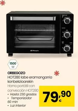 Orbegozo - Horno Portatil Con Conveccion HOT280