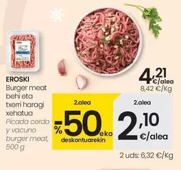 Eroski - Picada Cerdo Y Vacuno Burger Meat