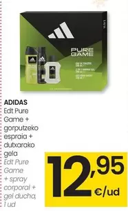 Adidas - Edt Pure Game + Spray Corporal + Gel Ducha