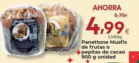 Musfi's - Panettone De Frutas O Pepitas De Cacao