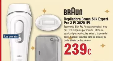 Braun - Depiladora Silk Expert Pro 3 Pl3020 Ipl